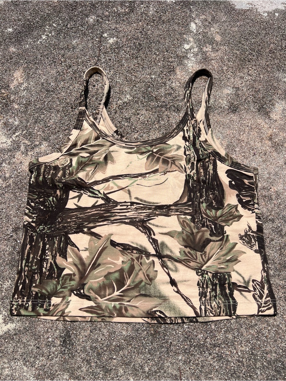 ARQ Crop Tank in Camo size Medium